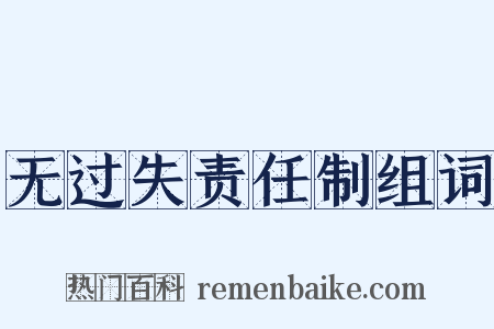 无过失责任制组词是什么意思的图片